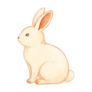 冲兔生肖插图